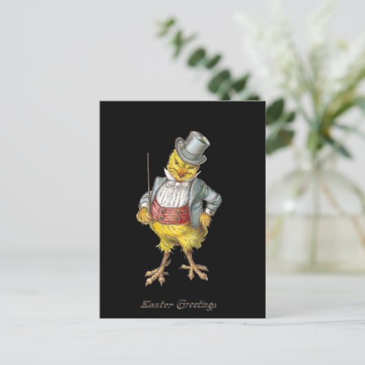 Dapper Chick  Easter Briefkaart (Staand voorkant)