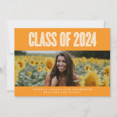 DAPPER CHIQUE KLASSE VAN 2024 AFSTUDEREN INVITATIO KAART (Voorkant)