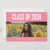 DAPPER CHIQUE KLASSE VAN 2024 AFSTUDEREN INVITATIO KAART (Voorkant)