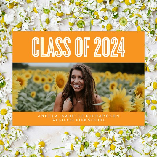 DAPPER CHIQUE KLASSE VAN 2024 AFSTUDEREN INVITATIO KAART