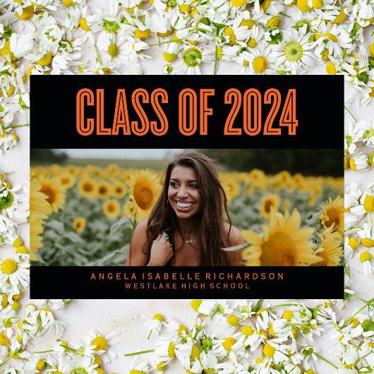 DAPPER CHIQUE KLASSE VAN 2024 AFSTUDEREN INVITATIO KAART