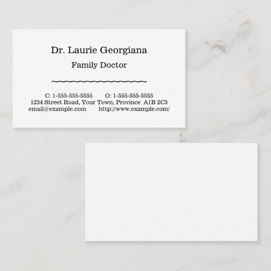 Dapper, conservatief Visitekaartje (Voorkant / Achterkant)