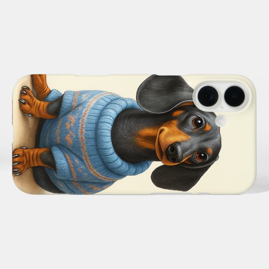 Dapper Dachshund Case-Mate iPhone Case (Achterkant (horizontaal))