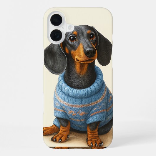 Dapper Dachshund iPhone Hoesje (Achterkant)