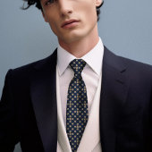 Dapper Daisies & Golden Stippen  Mannen Stropdas