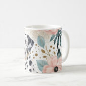 Dapper Dalmatisch en Floral Elegance Koffiemok (Voorkant rechts)