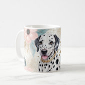 Dapper Dalmatisch en Floral Elegance Koffiemok (Voorkant links)