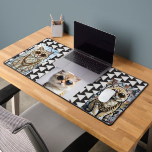 Dapper Dier   Kitty In Zonnebril  – Gepersonalisee Bureaumat