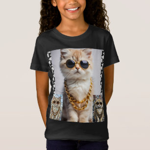 Dapper Dier Kitty In Zonnebril – Gepersonalisee T-shirt