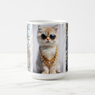 Dapper Dier Kitty In Zonnebril – Persoonlijk Koffiemok