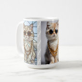 Dapper Dier | Kitty In Zonnebril – Persoonlijk Koffiemok (Voorkant links)