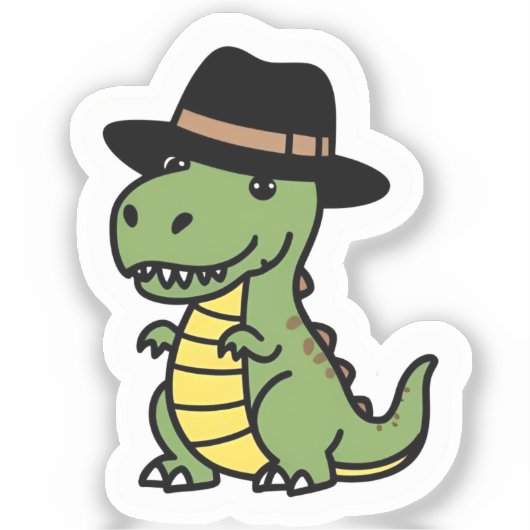 Dapper Dino Sticker (Voorkant)