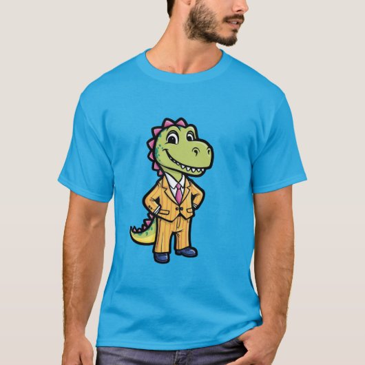 Dapper dinosaurus in een T-shirt (Voorkant)