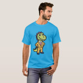 Dapper dinosaurus in een T-shirt (Voorkant volledig)