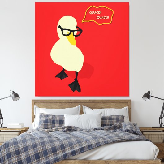 Dapper Duck Canvas Afdruk (Insitu (Slaapkamer))