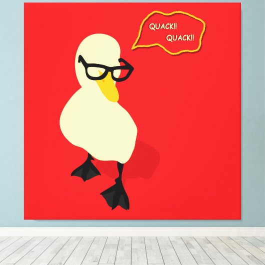 Dapper Duck Canvas Afdruk (Insitu (Houten vloer))
