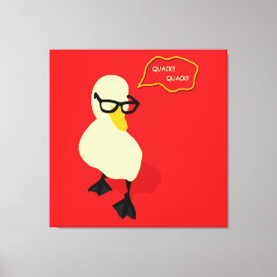 Dapper Duck Canvas Afdruk