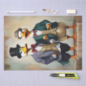 Dapper Ducks: Decoupage-papier op basis van kledin Tissuepapier (Craft)
