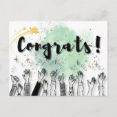 Dapper en leuk gefeliciteerd met de feestelijke vi briefkaart (Voorkant)