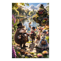 Dapper for friends, Victorian garden party art pos