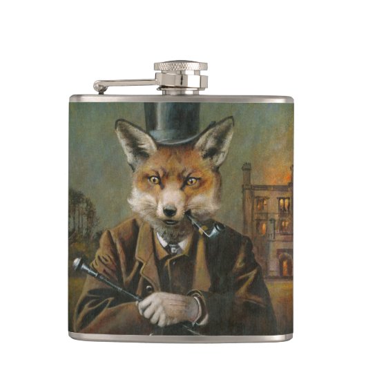 Dapper Fox Hip Flask Heupfles (Voorkant)