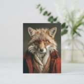 Dapper Fox in gezellige stijl Briefkaart (Staand voorkant)