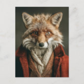 Dapper Fox in gezellige stijl Briefkaart (Voorkant)