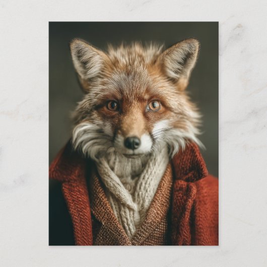 Dapper Fox in gezellige stijl Briefkaart (Voorkant)