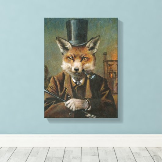 Dapper Fox Wrapped Canvas (Insitu (Houten vloer))