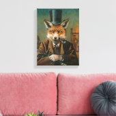 Dapper Fox Wrapped Canvas Afdruk (Insitu (Woonkamer))