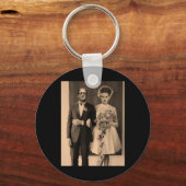 Dapper Frankenstein Wedding Day - Monster Halowee Sleutelhanger (Voorkant)