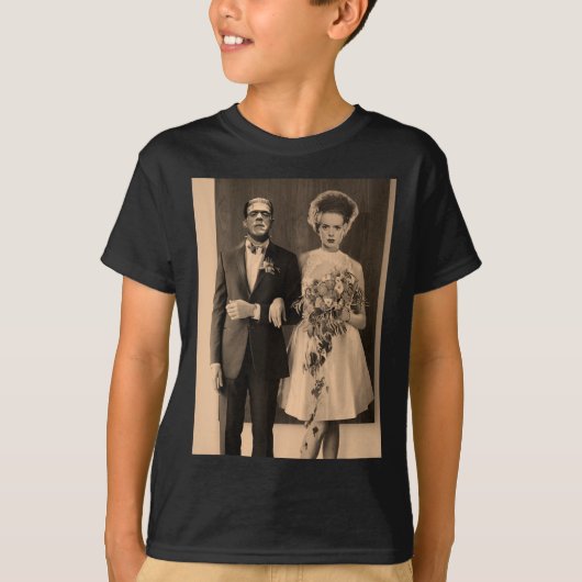 Dapper Frankenstein Wedding Day - Monster Halowee T-shirt (Voorkant)