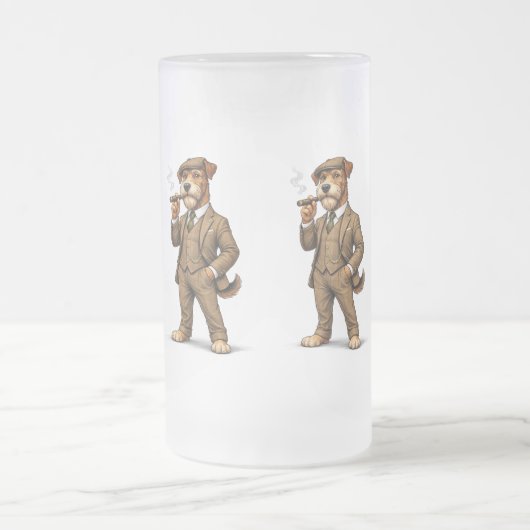 Dapper Gentleman Dog Glass Matglas Bierpul (Center)