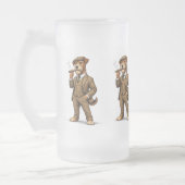 Dapper Gentleman Dog Glass Matglas Bierpul (Links)