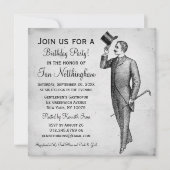 Dapper Gentleman's Birthday Party Kaart (Voorkant)