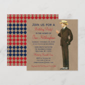 Dapper Gentleman's Birthday Party Kaart (Voorkant / Achterkant)