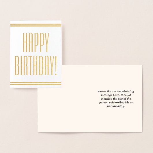Dapper Gold Foil "HAPPY BIRTHDAY!" Kaart (Display)