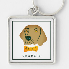 Dapper Golden Retriever Dog Custom Sleutelhanger