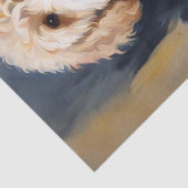 Dapper gouden Doodle in stijlvolle kleding Tissuepapier (Detail)