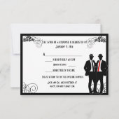 Dapper Grooms Custom RSVP-kaarten RSVP Kaartje (Achterkant)