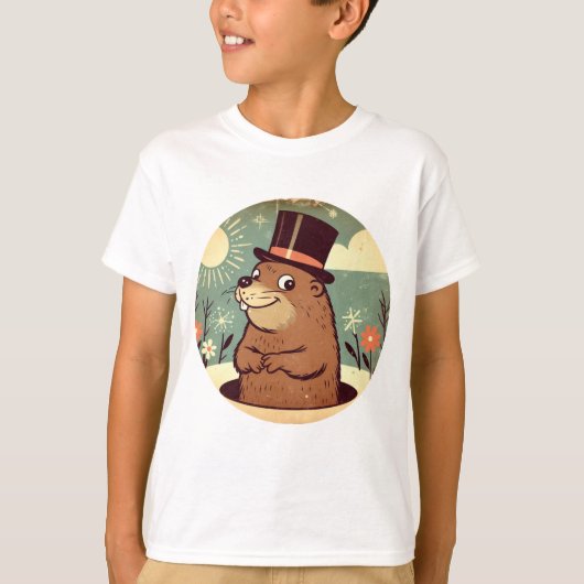 Dapper Groundhog Day-viering T-shirt (Voorkant)