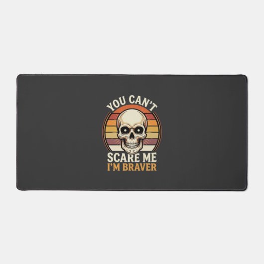 Dapper Halloween-schedel Retro Horror Design_1 Bureaumat (Voorkant)