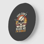 Dapper Halloween-schedel Retro Horror Design_1 Grote Klok (Hoek)