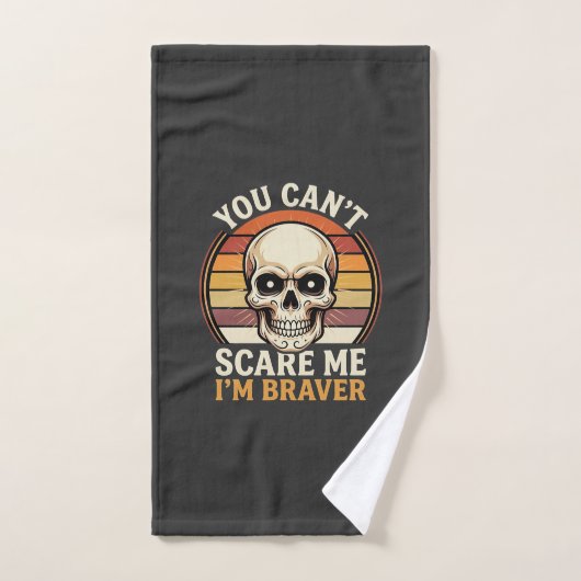 Dapper Halloween-schedel Retro Horror Design_1 Handdoek (Handdoek)