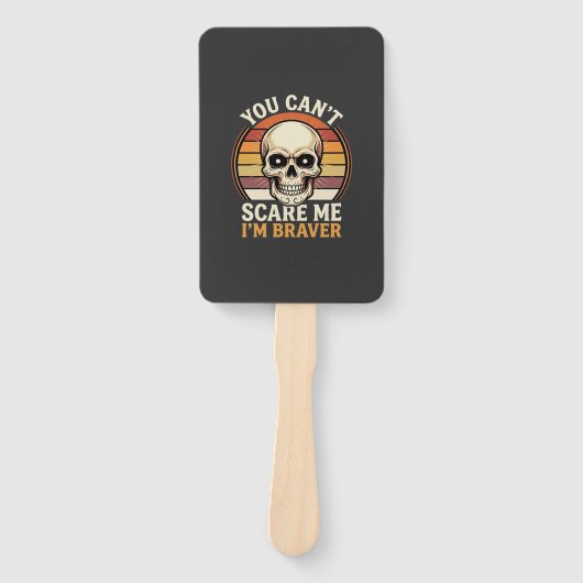 Dapper Halloween-schedel Retro Horror Design_1 Handwaaier (Voorkant)