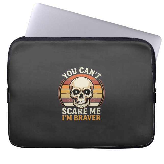 Dapper Halloween-schedel Retro Horror Design_1 Laptop Sleeve (Voorkant)