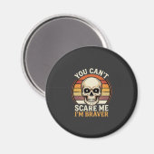 Dapper Halloween-schedel Retro Horror Design_1 Magneet (Voorkant / Achterkant)
