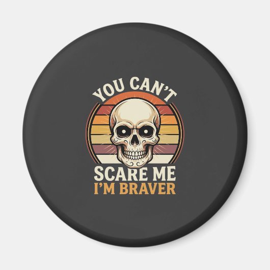 Dapper Halloween-schedel Retro Horror Design_1 Magneet (Voorkant)