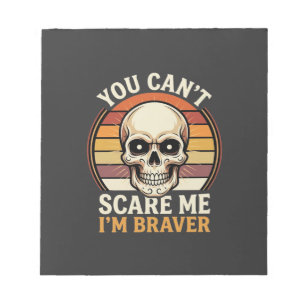 Dapper Halloween-schedel Retro Horror Design_1 Notitieblok