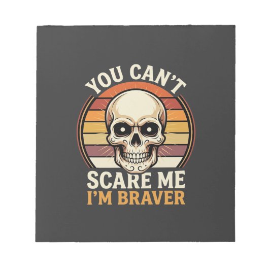 Dapper Halloween-schedel Retro Horror Design_1 Notitieblok (Voorkant)